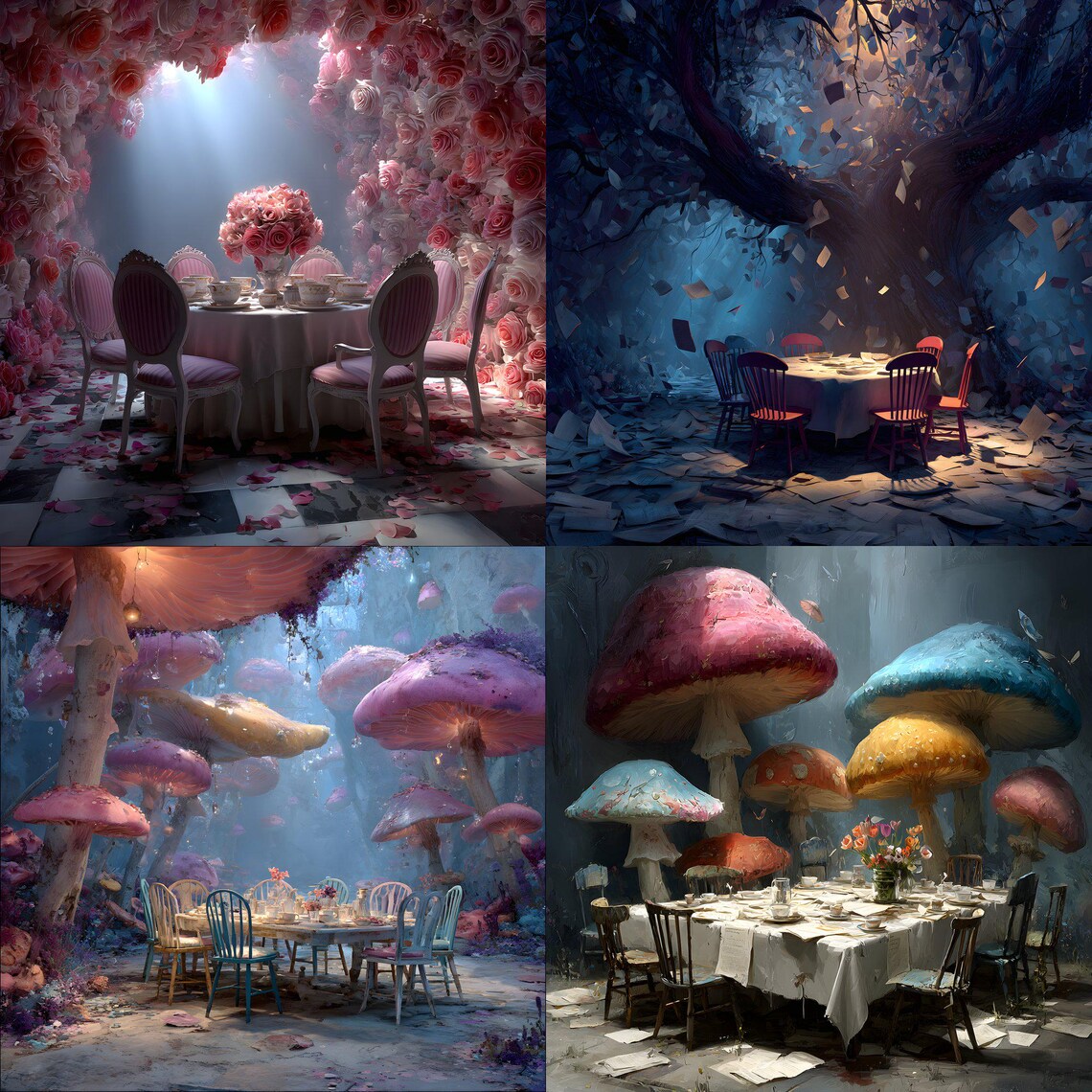 Alice in Wonderland Backdrop, Tea Party Photography Background ...