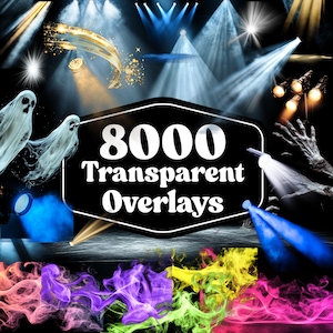 Transparent Overlay Bundle - 8000 Transparent PNG Overlays - Photoshop Composites - Lighting Effects, Shadow Effects, Overlay Effect Bundle