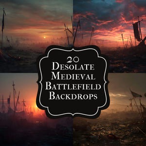 Medieval Battlefield Digital Backdrop, Photography Background, Dark Ages Photo , Warrior Knight Composite, Fantasy War Scene, RPG Game Art