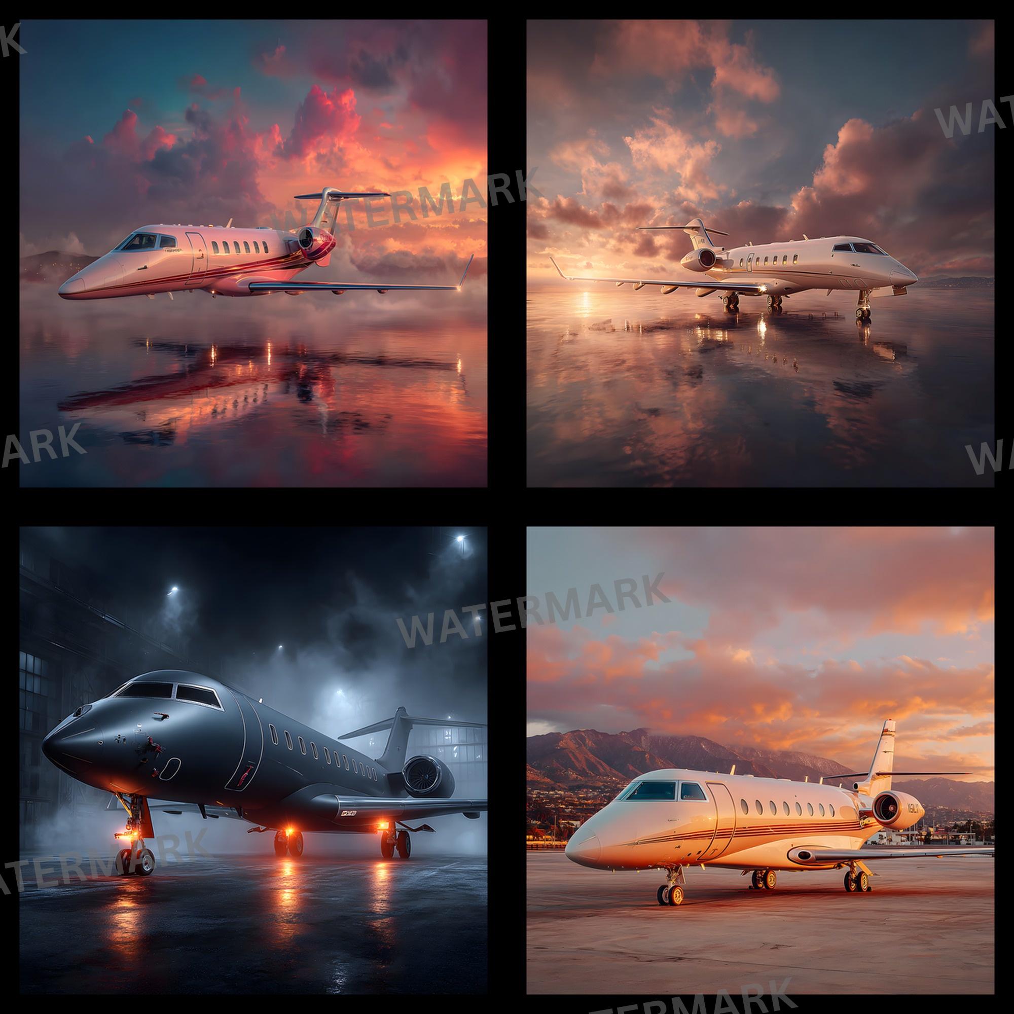 Luxury Private Jet Digital Backdrop, Photography Background for ...