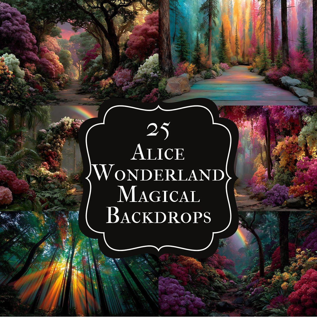 Alice in Wonderland Backdrop , Whimsical Background for Fantasy ...