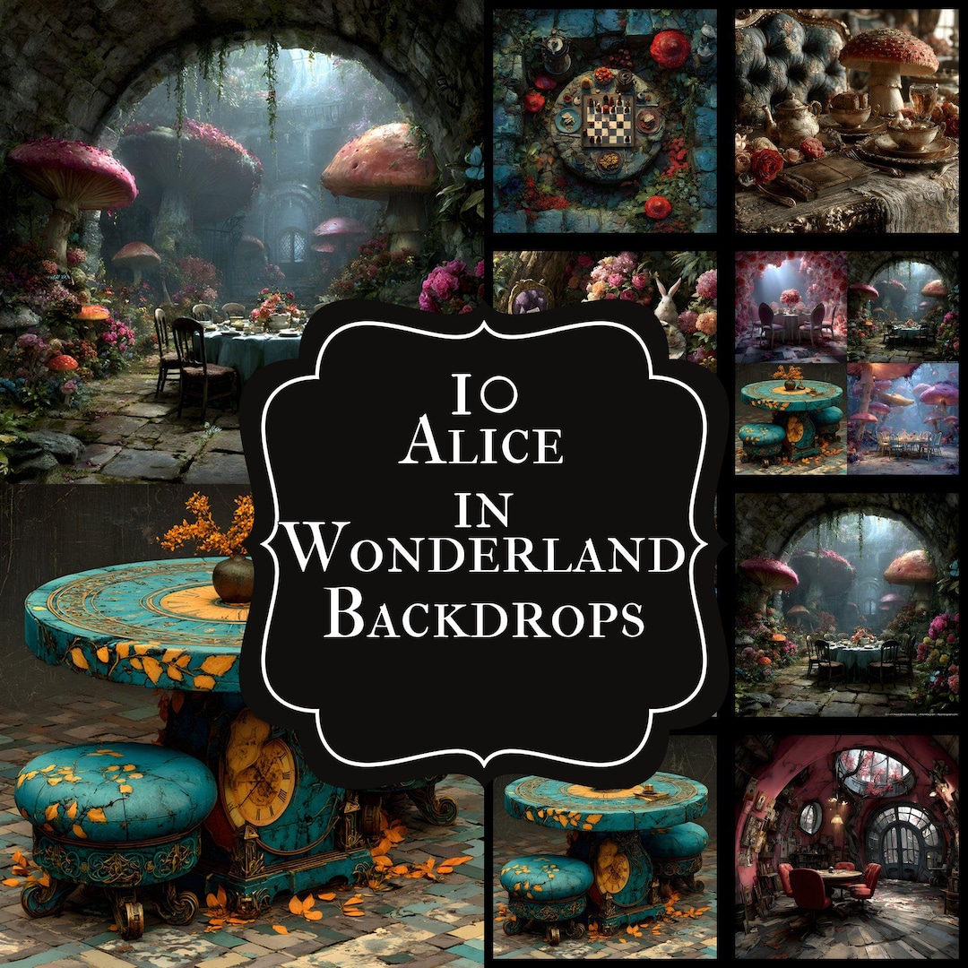 Alice in Wonderland Backdrop, Tea Party Photography Background ...