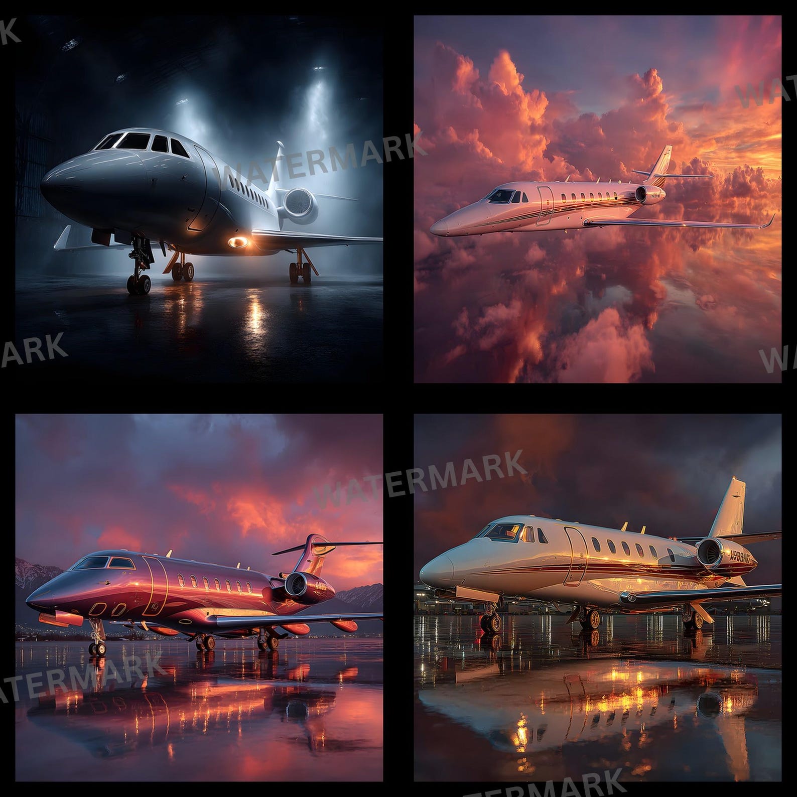 Luxury Private Jet Digital Backdrop, Photography Background for ...