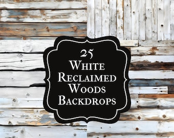 White Reclaimed Wood Digital Backdrop, Rustic Photography Background, for Newborn, Product & Food Photography -