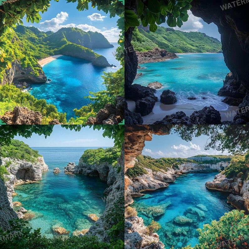 15 Hidden Cove Digital Backdrops for Photography, Fine Art Portrait ...