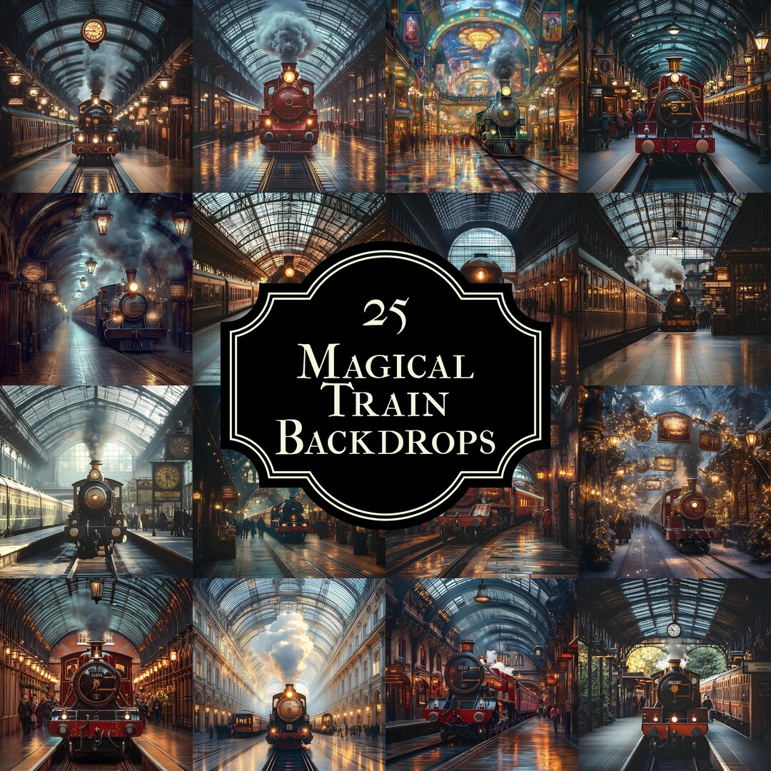 Magical Train Photography Backdrops | 25 Backdrops | Magical Victorian ...
