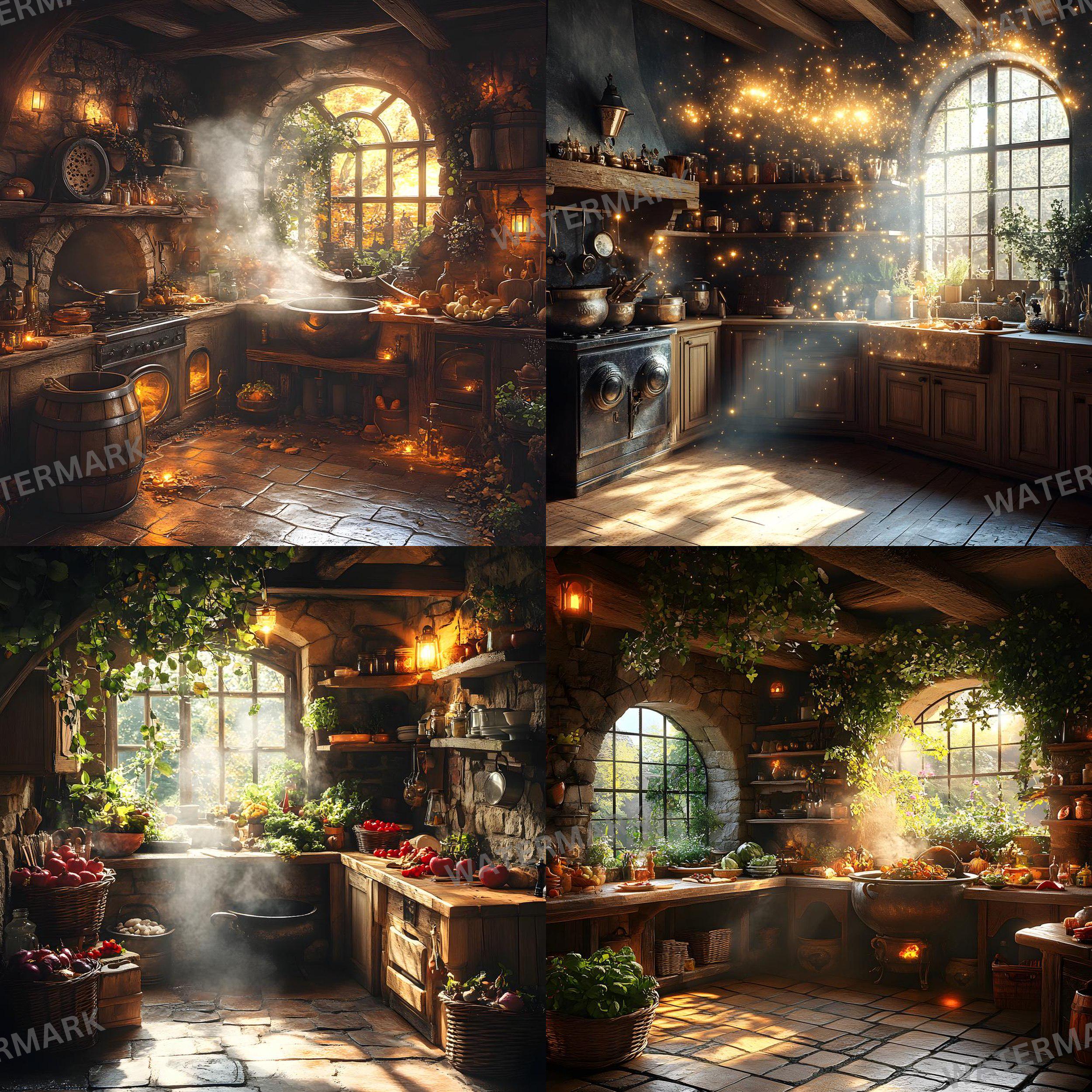Magical Cooking Backdrops 20 Photoshop Overlays for Fantasy Food ...