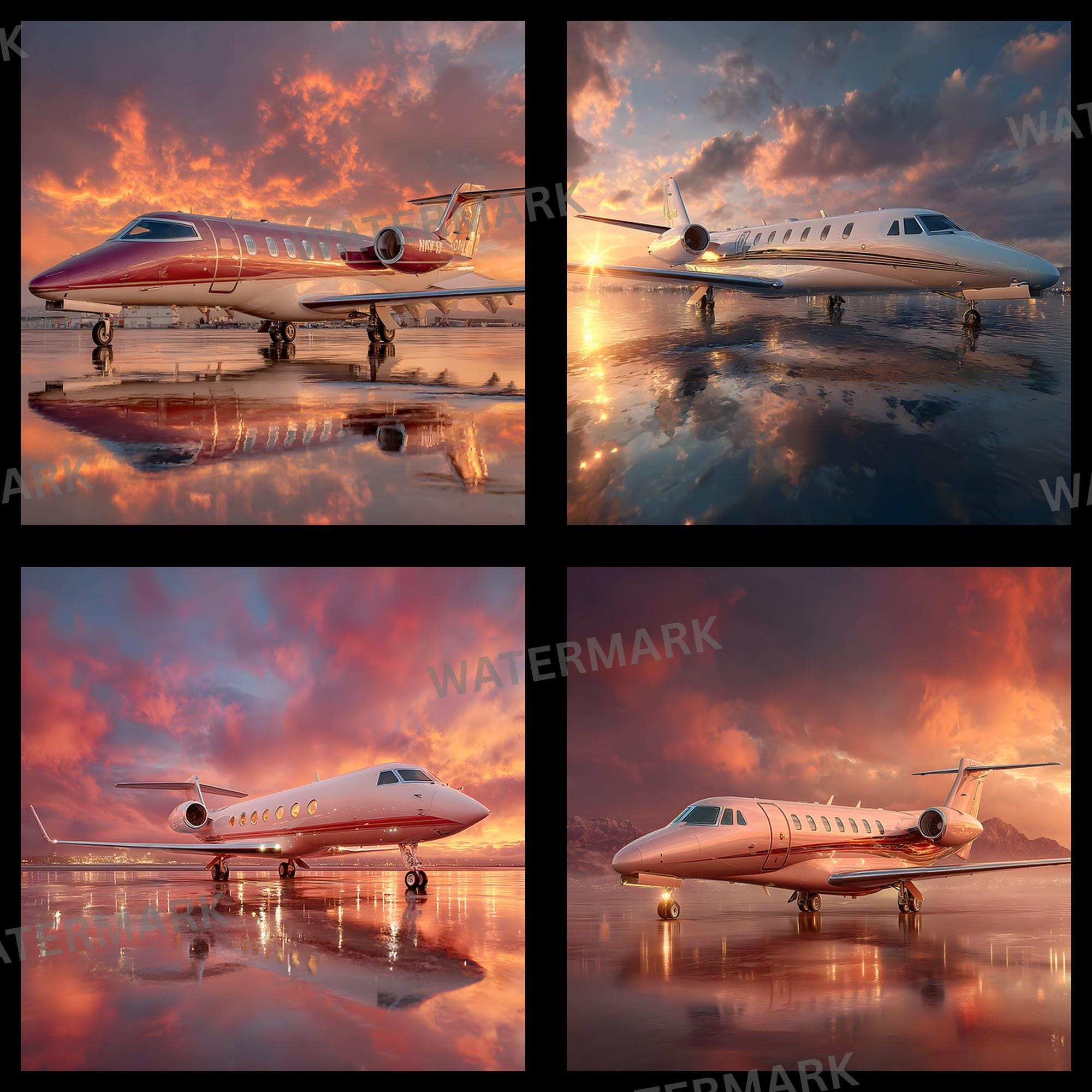 Luxury Private Jet Digital Backdrop, Photography Background for ...