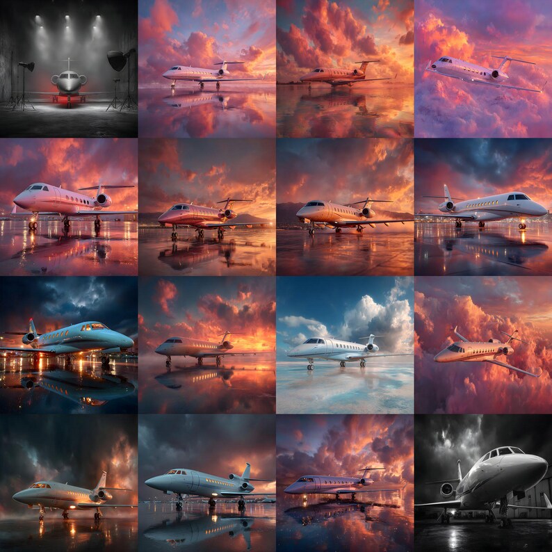 Luxury Private Jet Digital Backdrop, Photography Background for ...