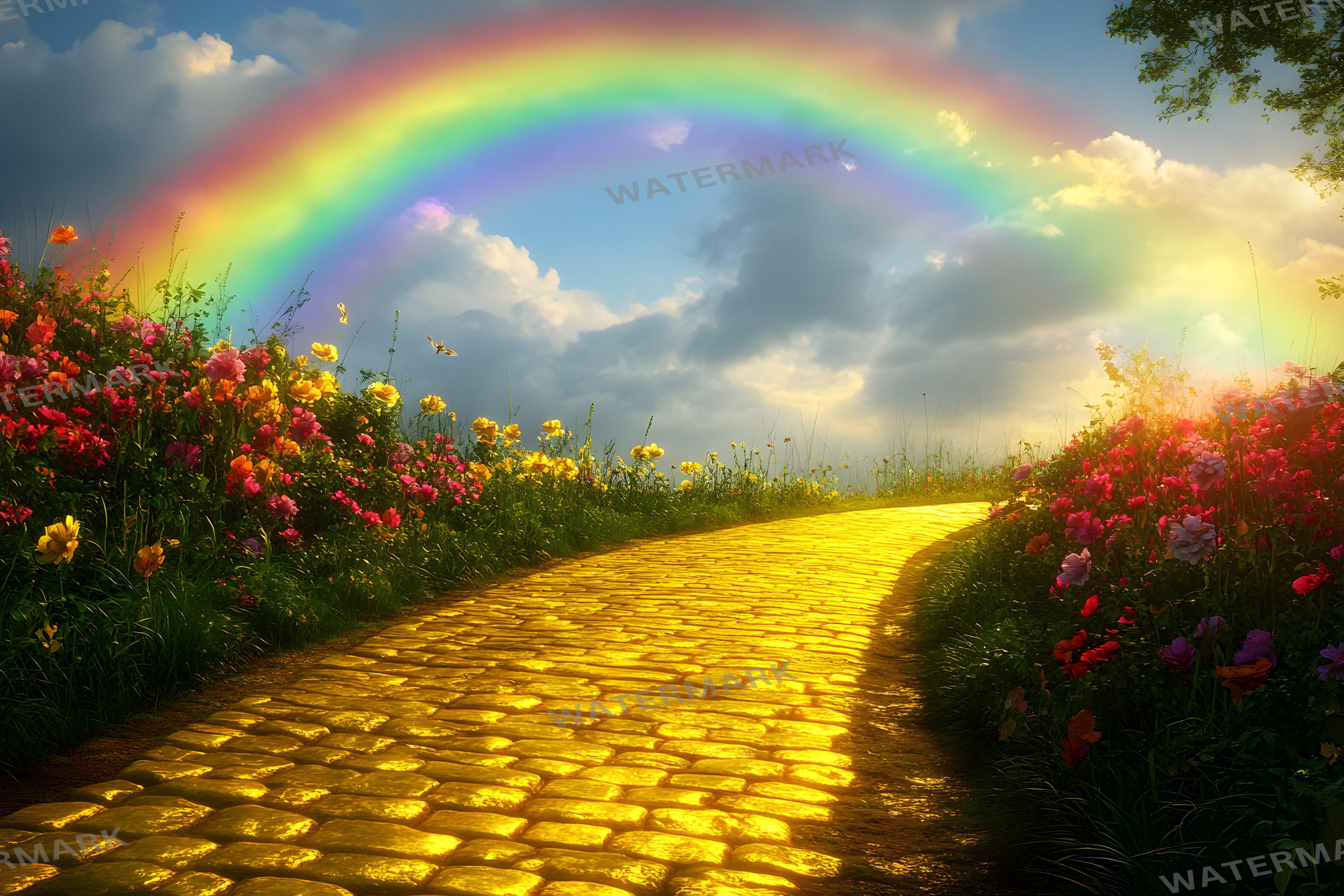 Yellow Brick Road Rainbow Print – Wizard of Oz Nursery Art