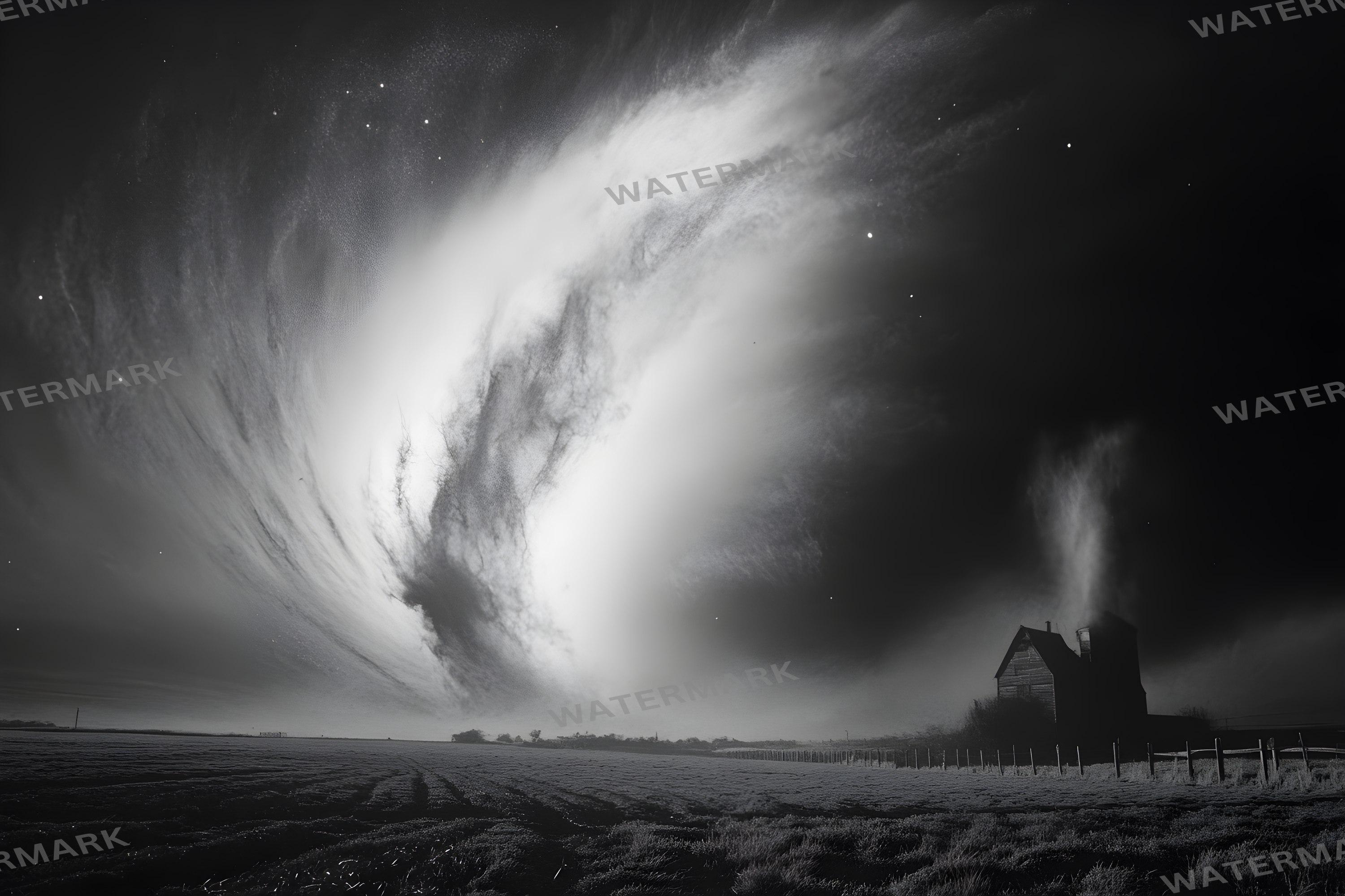 BELECO 5x3ft Fabric Country Road Tornado Backdrops For Photography Wilderness