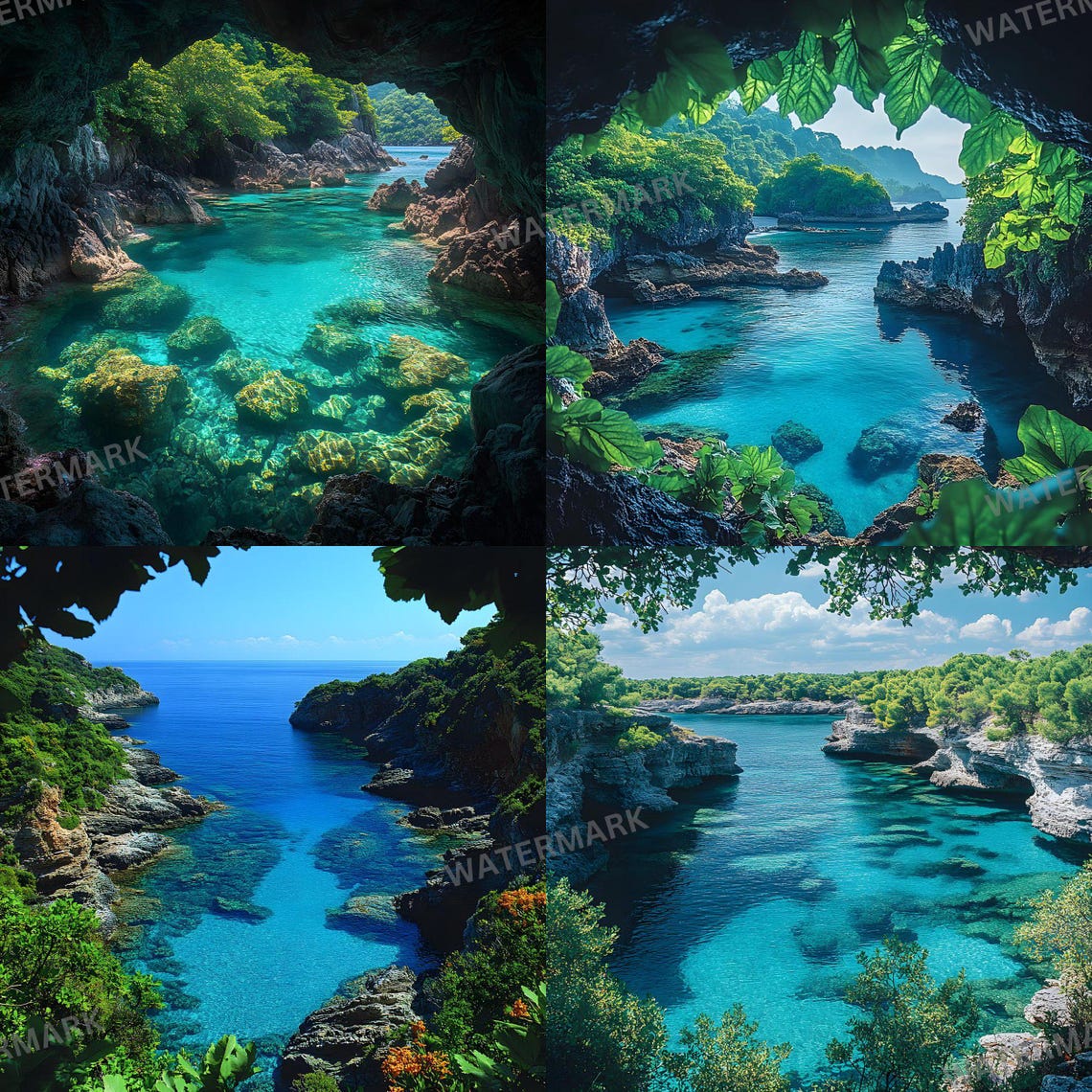 15 Hidden Cove Digital Backdrops for Photography, Fine Art Portrait ...
