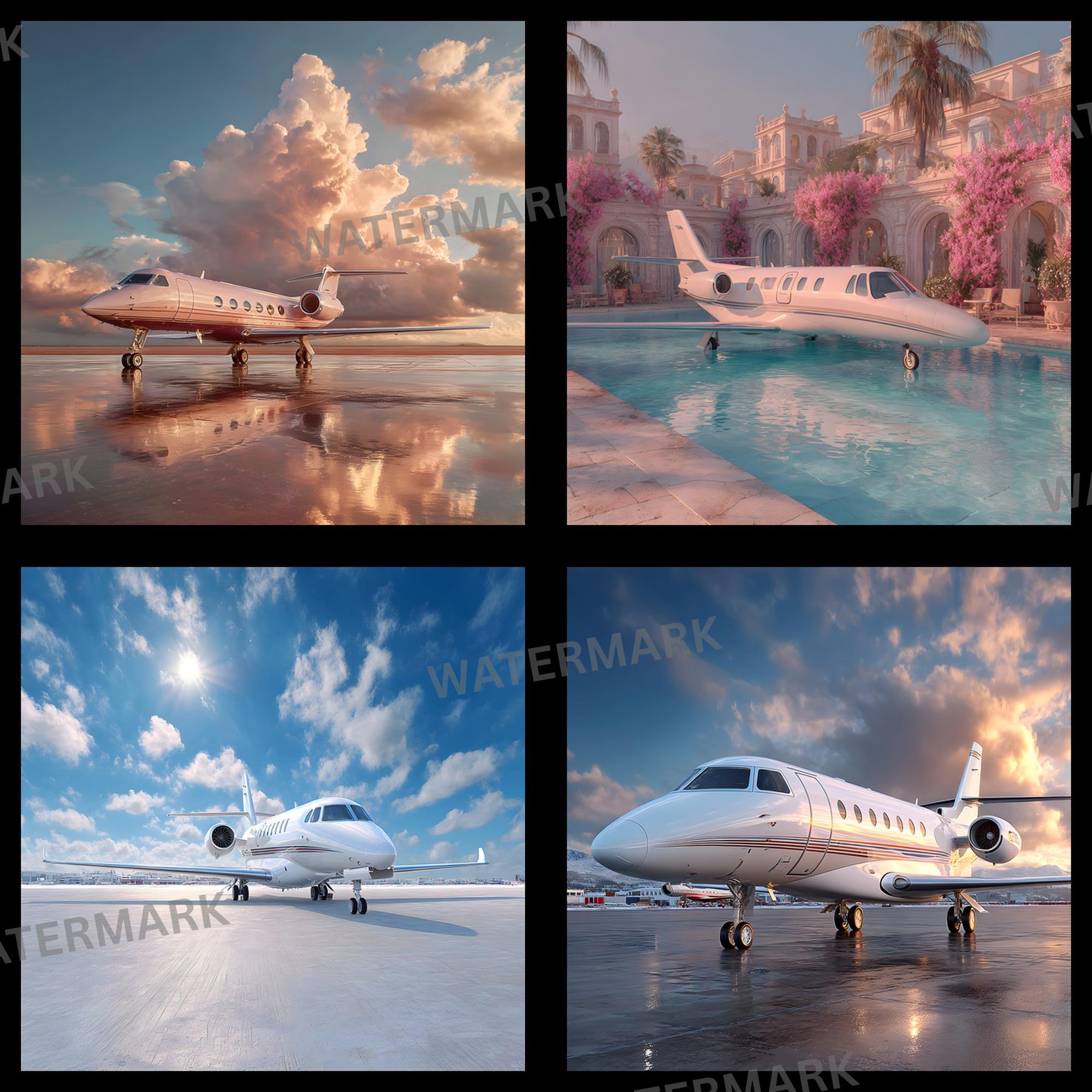 Luxury Private Jet Digital Backdrop, Photography Background for ...