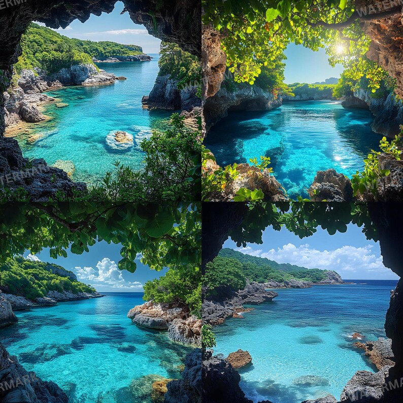 15 Hidden Cove Digital Backdrops for Photography, Fine Art Portrait ...