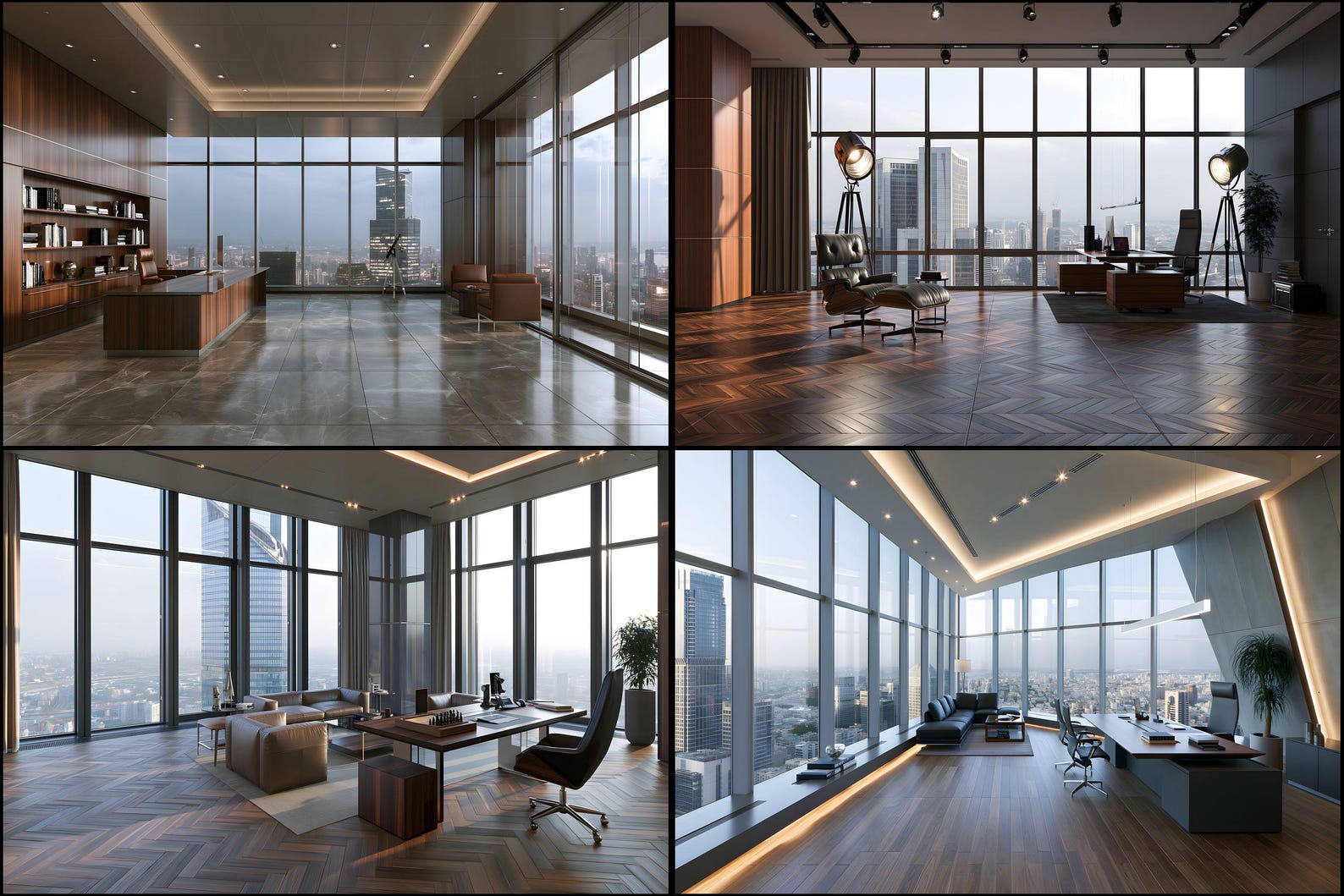 Luxury Penthouse Office Digital Backdrops, Corporate Executive Suite ...