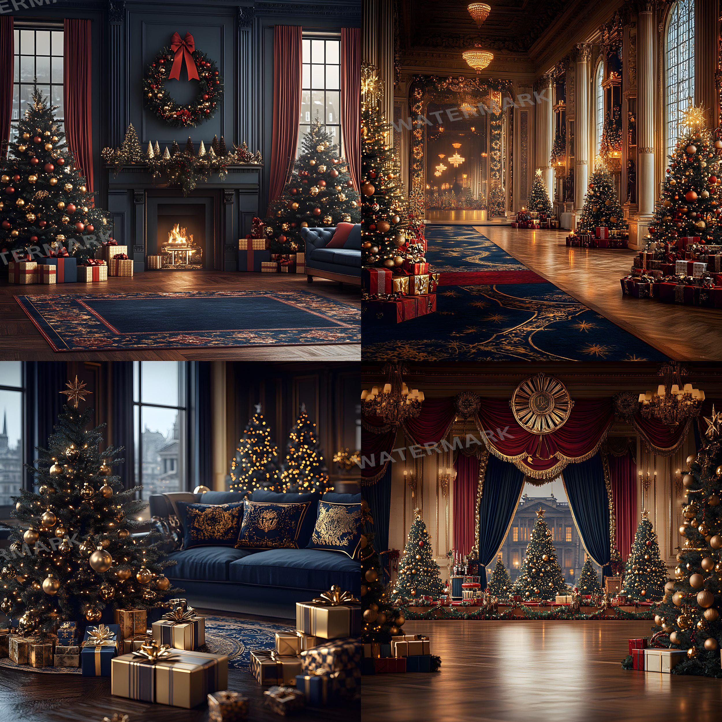 60 Christmas Backdrops | Digital Holiday Backgrounds | Festive Xmas ...