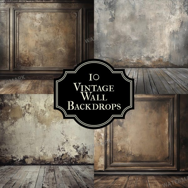 Vintage Wall Backdrop Collection - 10 Textured Surfaces for Photography, Digital Art, and Home Decor