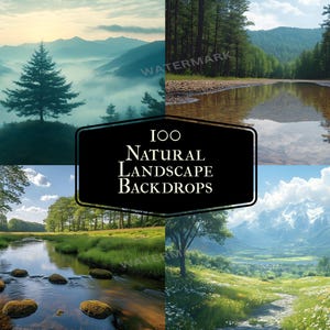 100 natuurlijke landschapsachtergronden | Schilderachtige digitale achtergronden voor buiten | Valley Photoshop-achtergrond | Natuurtaferelen |  | Avontuurfotografie
