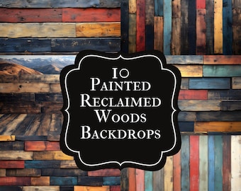 Rustic Reclaimed Wood Photography Backdrop, Painted Texture (Digital Download)