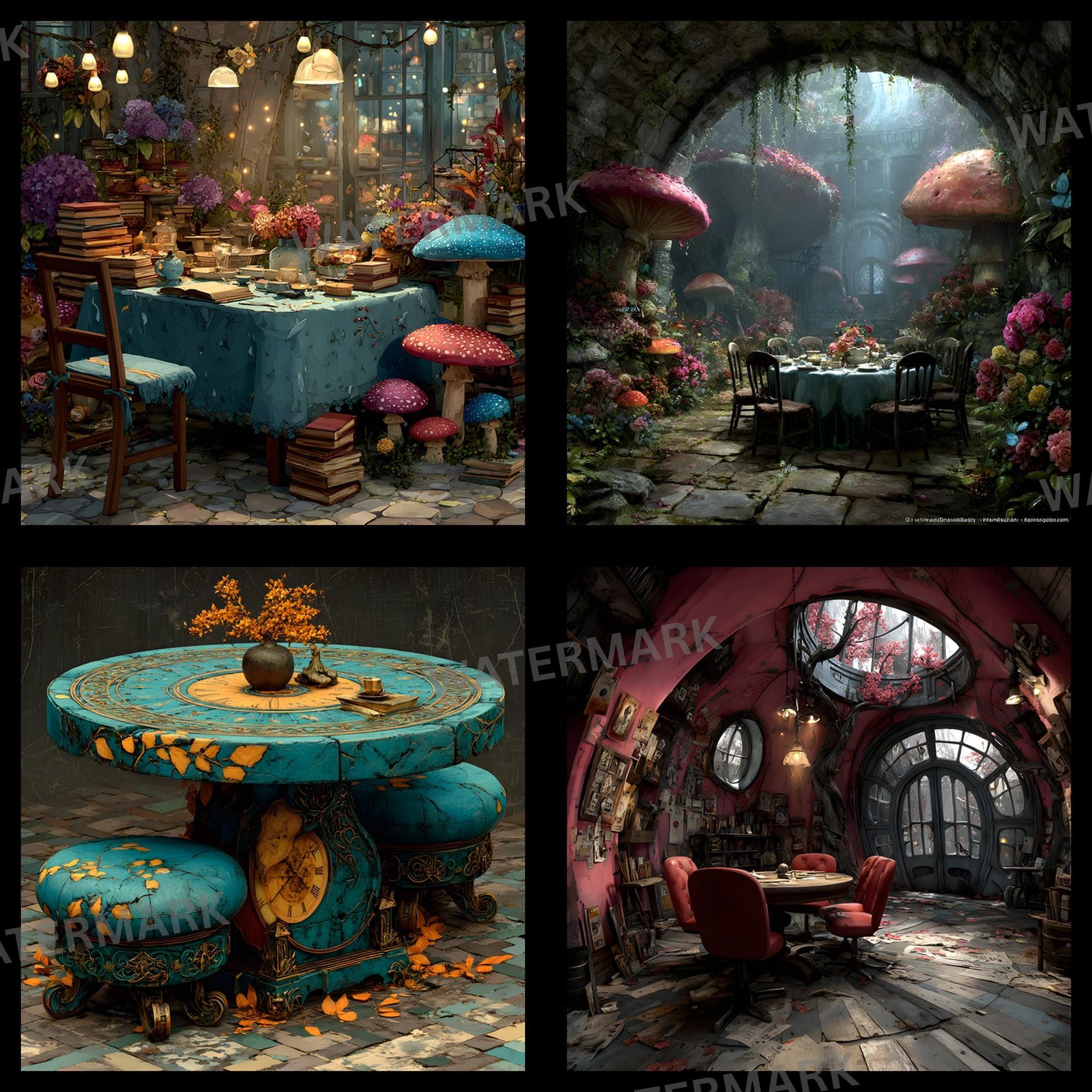 Alice in Wonderland Backdrop, Tea Party Photography Background ...