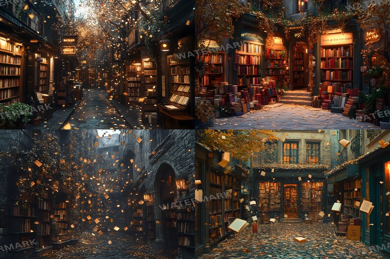 10 Magical Bookshop Alley Backdrops | Enchanted Library & Vintage ...