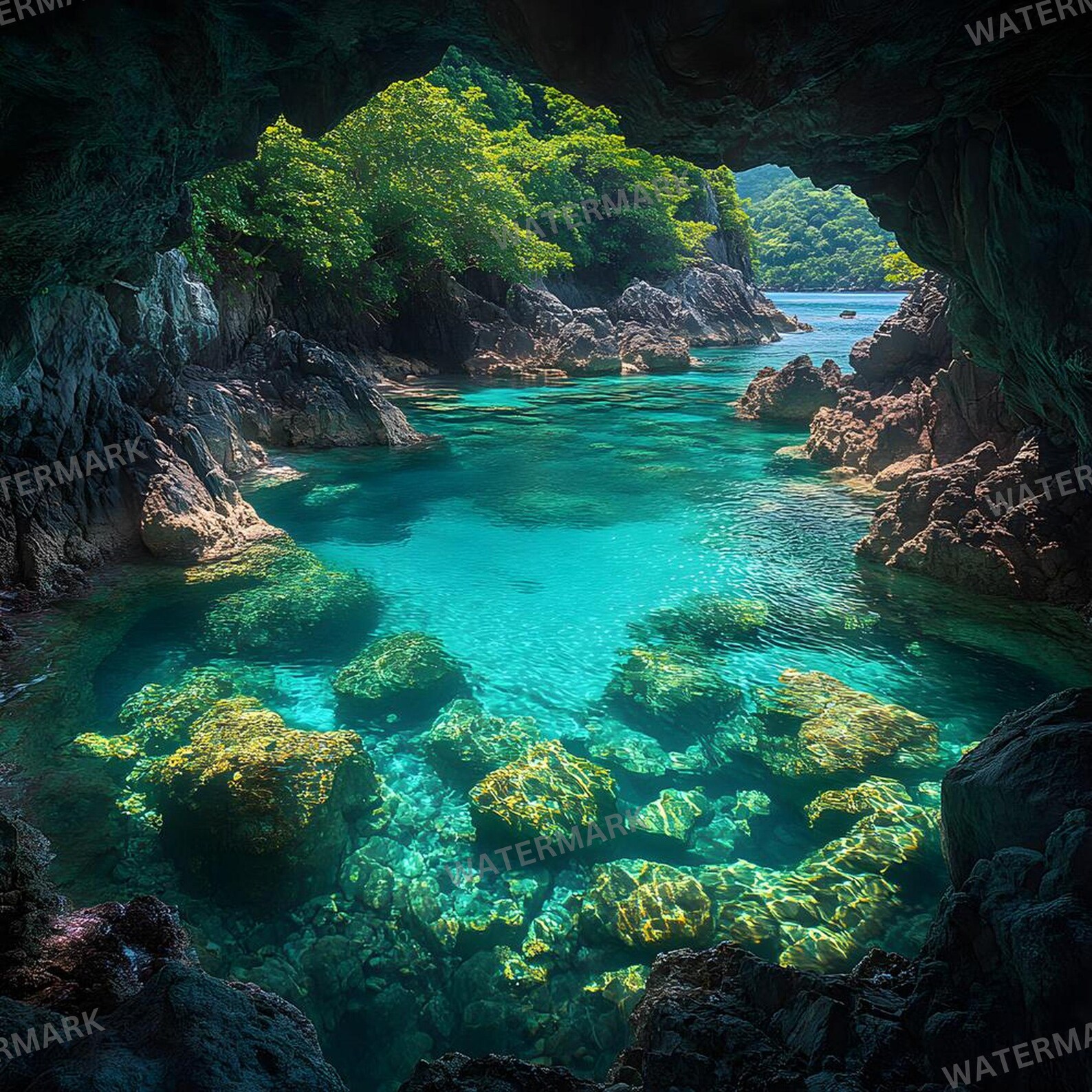 15 Hidden Cove Digital Backdrops for Photography, Fine Art Portrait ...