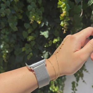silver metal mesh cord