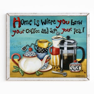 Home Is Where Art Print. Whimsy Font image 4