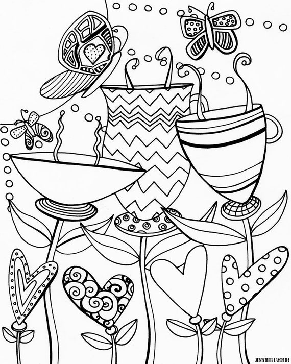 Free Printable Coffee & Tea Coloring Pages List