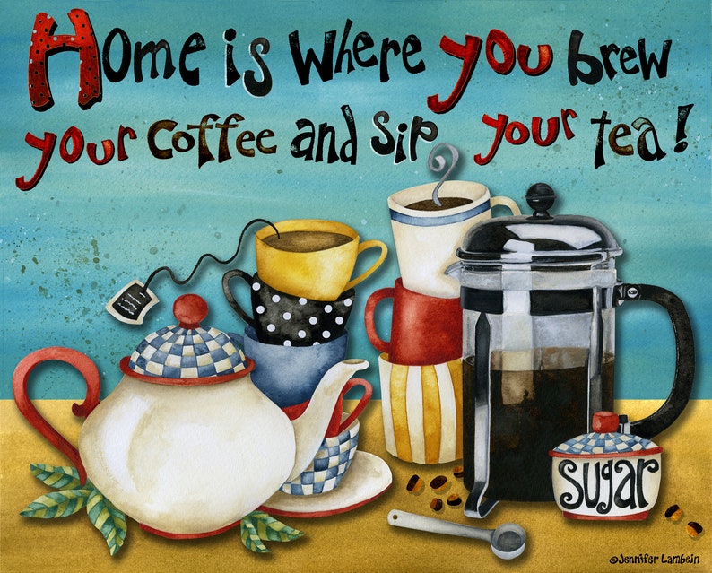 Home Is Where Art Print. Whimsy Font image 1
