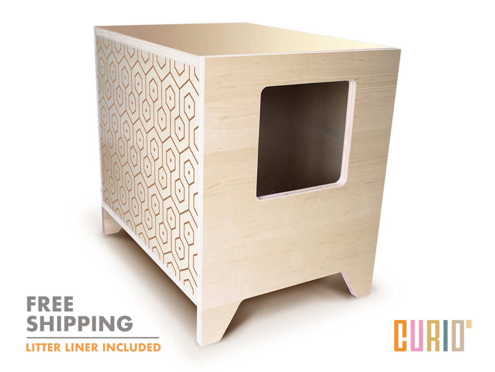 CURIO Modern Litter Box Solution Litter Liner Included Cat Etsy