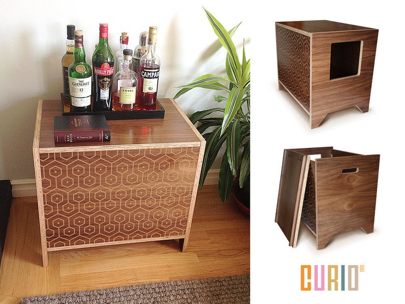 CURIO Modern Litter Box Solution Litter Liner Included Cat Etsy Canada