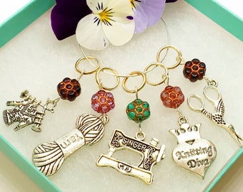 progress keepers knitting crochet stitch markers set of 3 knitting Diva metal on slip ring and lobster clasp