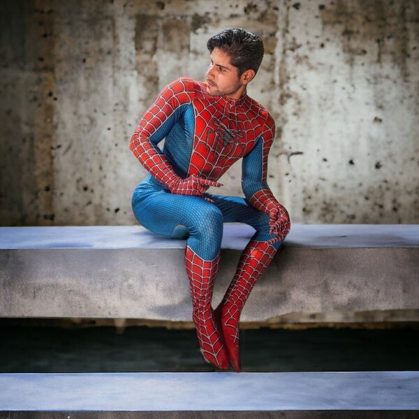 Tobey Maguire Spiderman Cosplay, Halloween Classic Raimi Spiderman Costume, Superhero Zentai Bodysuit, Gift Costume
