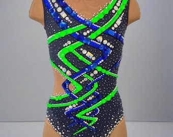 Maillot de gimnasia rítmica: vestido de competición para patinaje sobre hielo