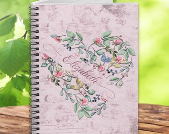Custom Notebook for Her - Personalized Journal - Women and Teens - Friend Gift - Spiral - Ruled Lines.