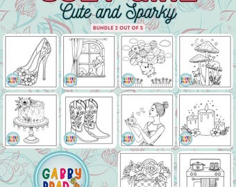 Chica acogedora, linda y chispeante: 10 páginas para colorear. Páginas para colorear llamativas y fáciles para adultos y adolescentes. Paquete 2 de 5