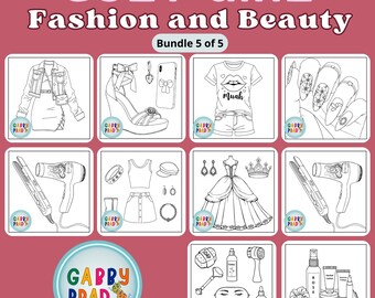 Paquete de páginas para colorear Cozy Girl (DESCARGA DIGITAL), libro para colorear llamativo y fácil para adultos y adolescentes, imprimible de moda y belleza, PDF estético y relajante