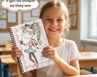 Personalized Coquette Notebook for Girls – Custom Name Journal – Cute Back to School Gift for Daughter or Niece