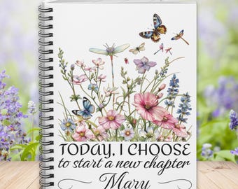 Personalized Women Journal. Custom Spiral Notebook for her - Friend Gift - Ruled Lines