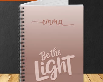 Custom Spiral Notebook - Personalized Journal - Girls and Women Gift - Back To School - Ruled Lines