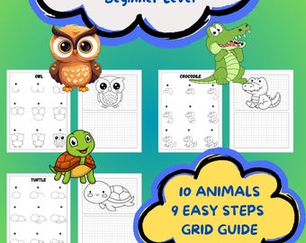 Guida facile per disegnare animali per bambini: 10 semplici passaggi (schema PDF)