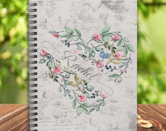 Custom Notebook - Women and Teens - Personalized Journal for Her - Friend Gift - Spiral - Ruled Lines.