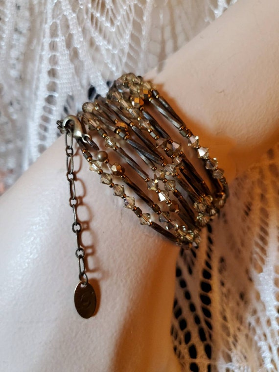 Morse Code Necklace wrap Bracelet of Alexandra K. Trenfor Quote in