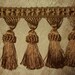 Golden Brown Tassel Trim, Fringe Trim, Passementries, Drapery Trim, Pillow Fringe, Valance Trim, Tassels