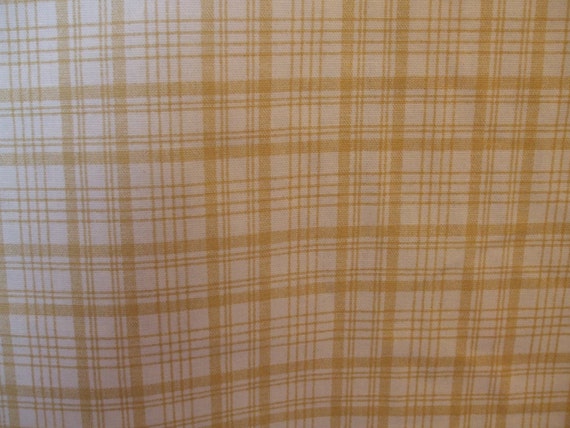 Gold And Cream Plaid Check Fabric Drapery Fabric Upholstery Etsy