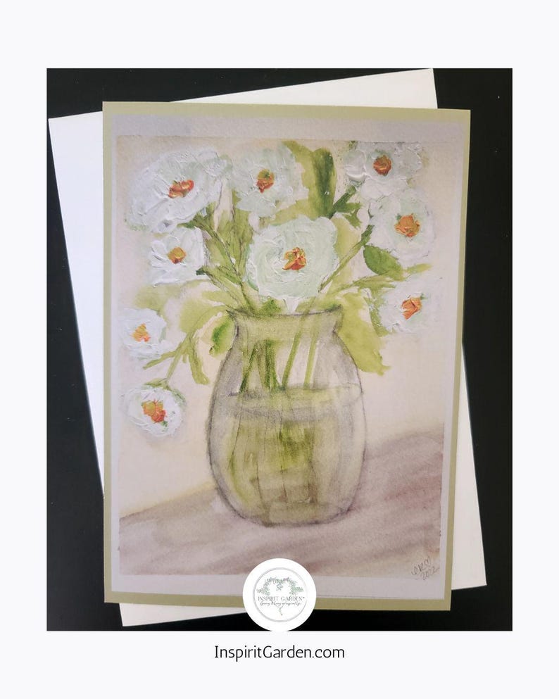 Mixed Bouquet Watercolor Floral Cards – Set of 6 Blank Note Cards With ...