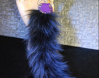 Faux Fur Tail keychain /  purse charm