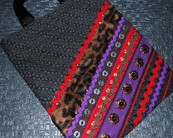 Couture Leopard Quilted Embellished Tote