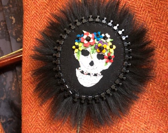 Dia de los Muertos Sugar Skull pin